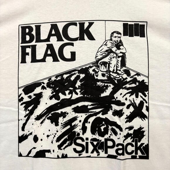 Black Flag Six Pack Album Poster Punk Rock Band Tee XL - Picture 2 of 4